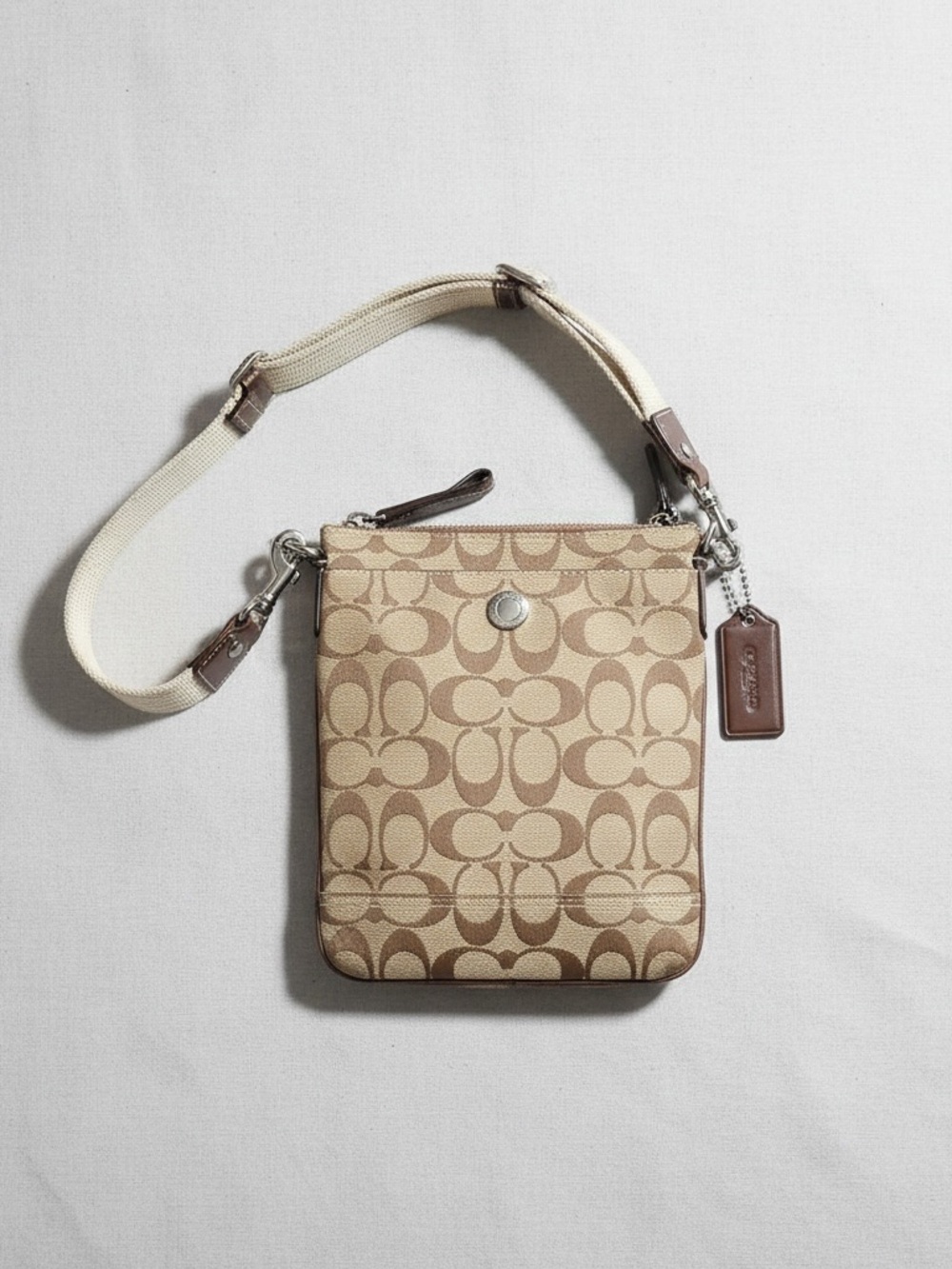 Coach Signature Crossbody Bag Beige/Brown